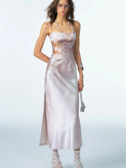OfAkiva Of Akiva Ethereal Gauze Slip Dress