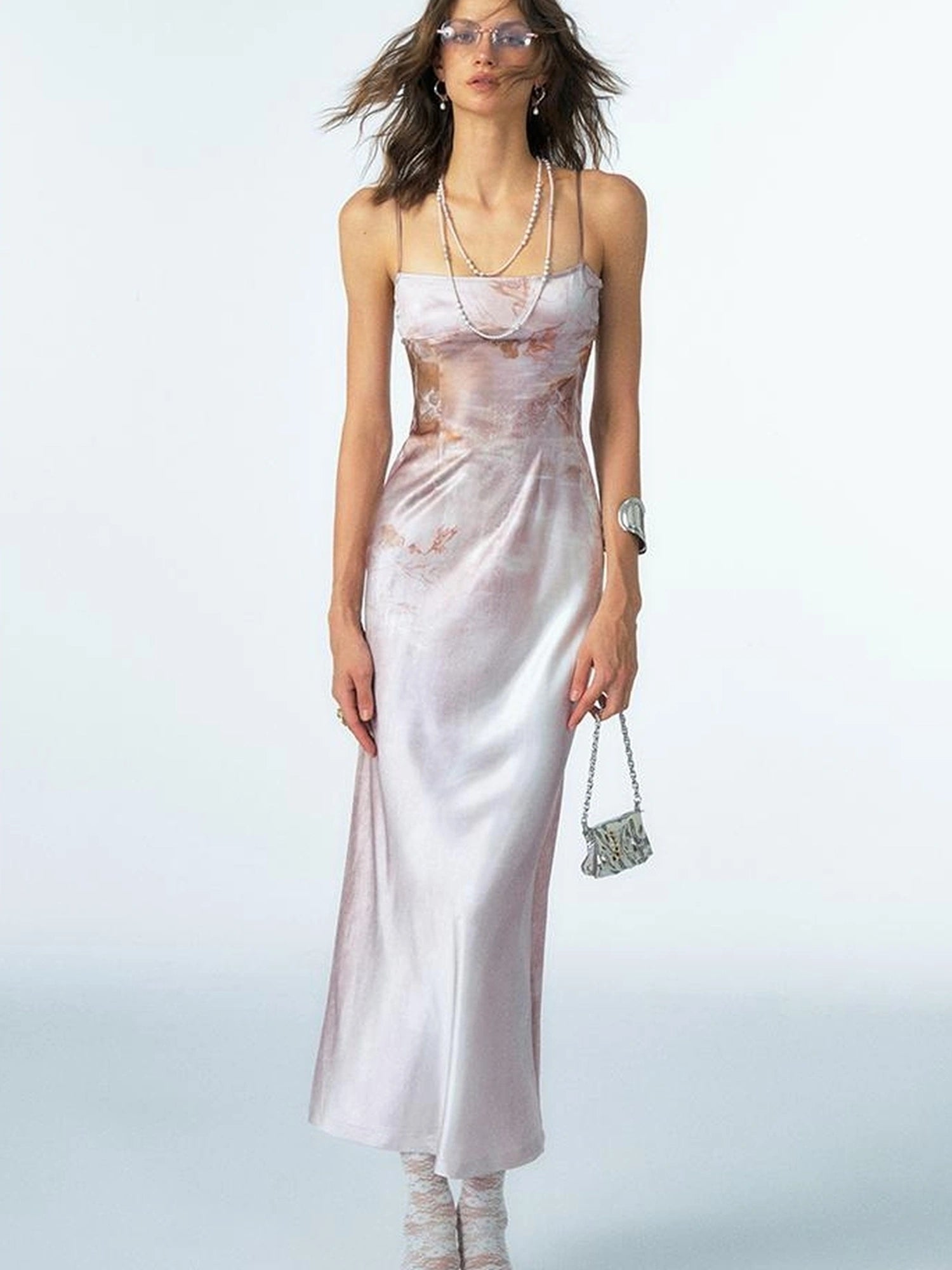 OfAkiva Of Akiva Ethereal Gauze Slip Dress