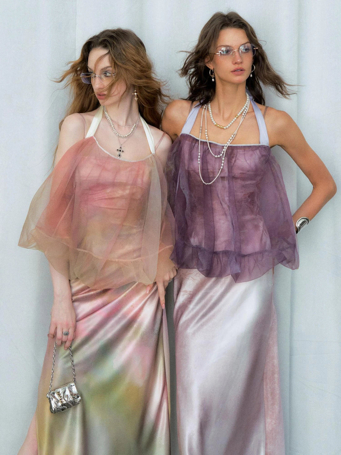 OfAkiva Of Akiva Ethereal Gauze Slip Dress