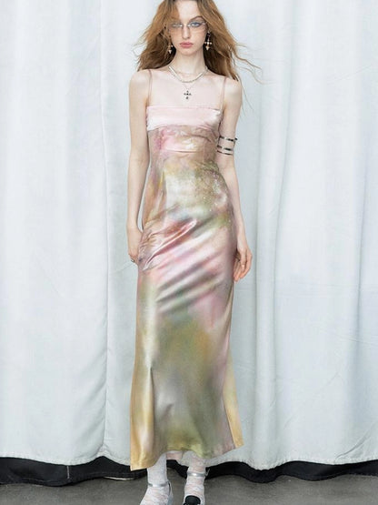 OfAkiva Of Akiva Ethereal Gauze Slip Dress