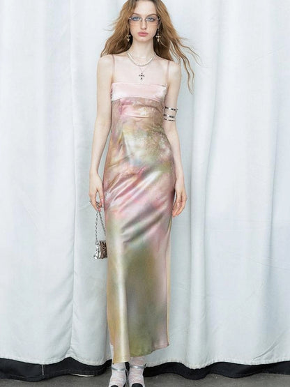 OfAkiva Of Akiva Ethereal Gauze Slip Dress