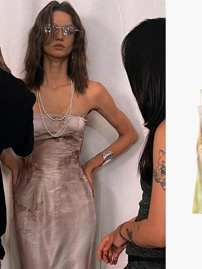 OfAkiva Of Akiva Ethereal Gauze Slip Dress