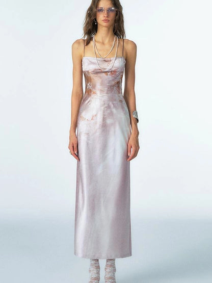 OfAkiva Of Akiva Ethereal Gauze Slip Dress
