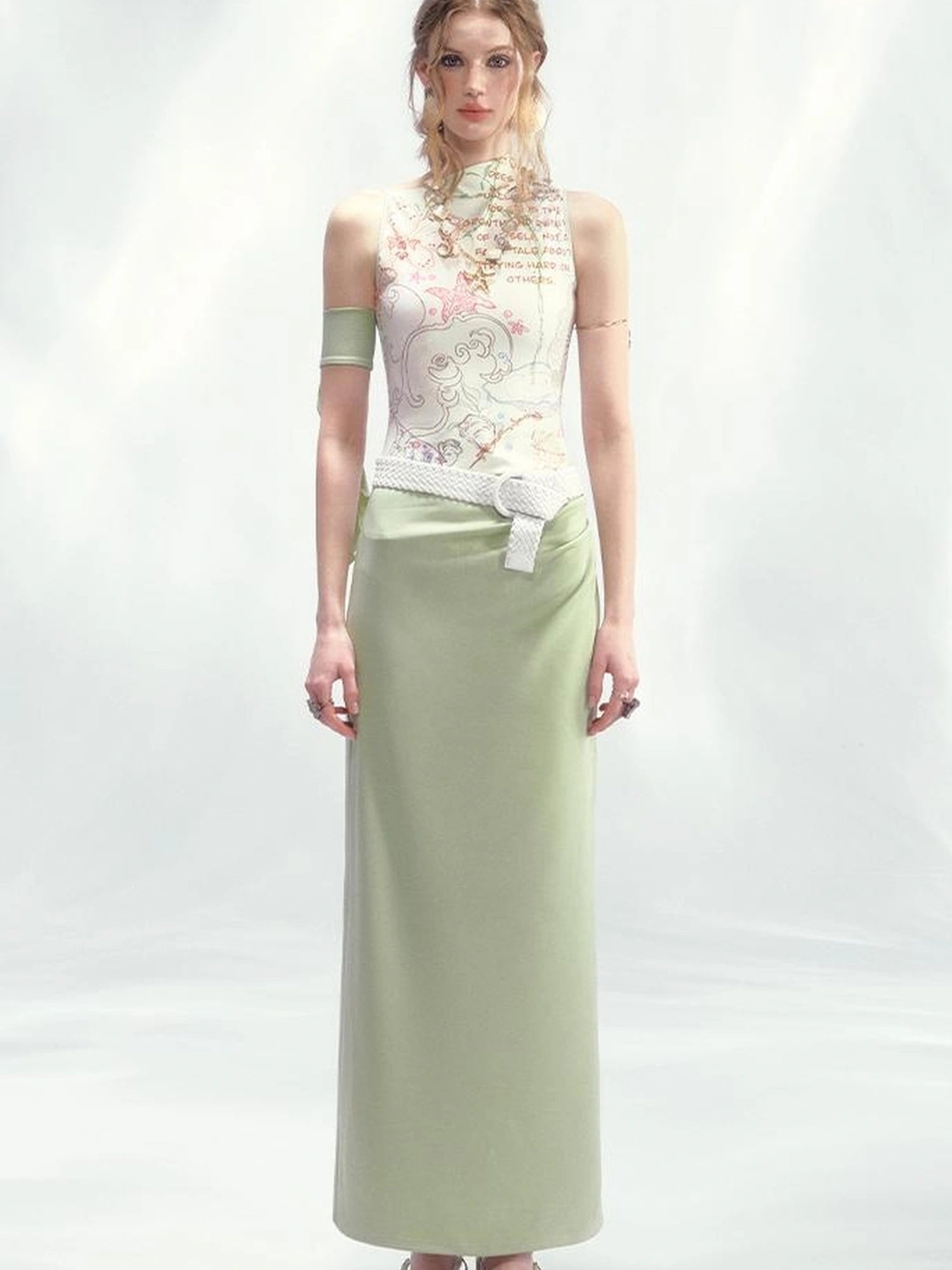 OfAkiva Off Shoulder Asymmetrical Print Dress