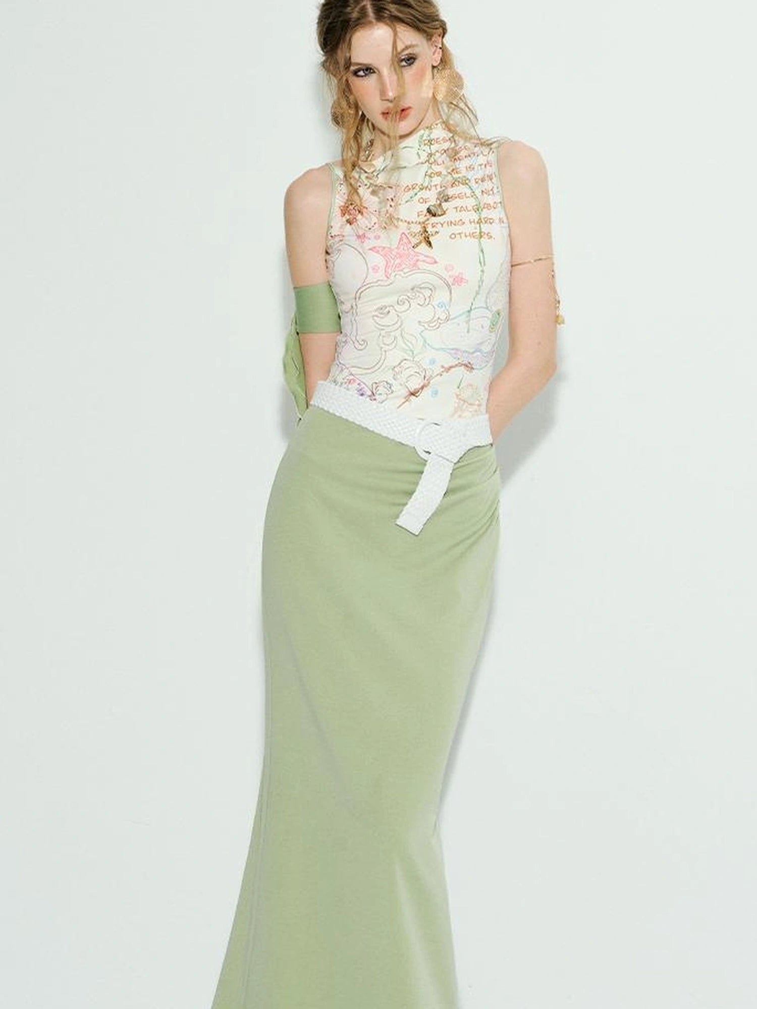 OfAkiva Off Shoulder Asymmetrical Print Dress