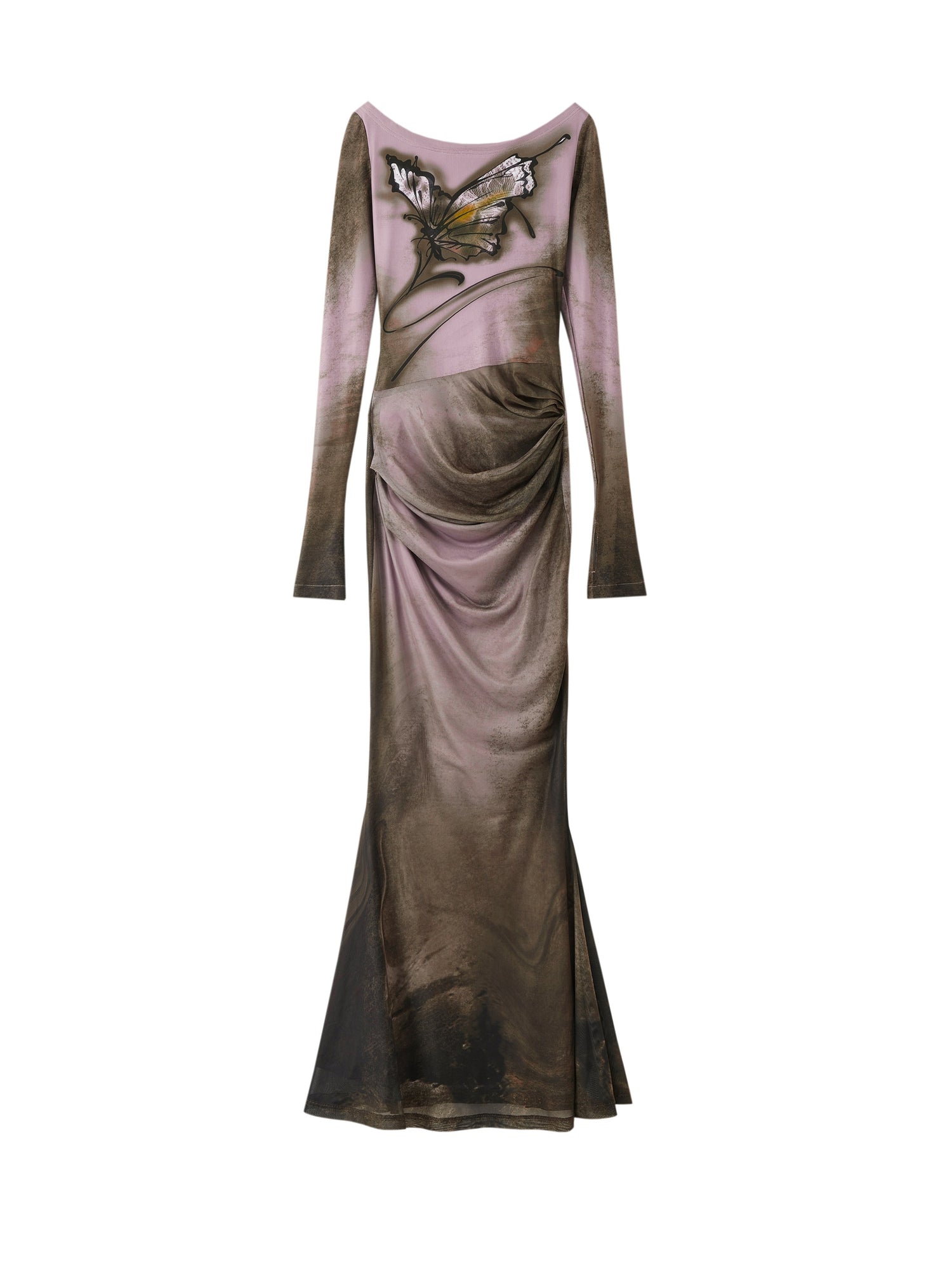 OfAkiva_Office_Chic_Printed_Long_Sleeve_Bardot_Fishtail_Stretch_Maxi_Dresses_MISSTT