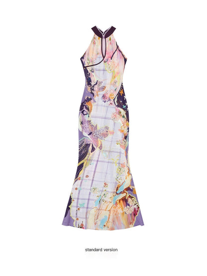 OfAkiva_Oil_Painting_Floral_Grid_Halter_Print_Women&