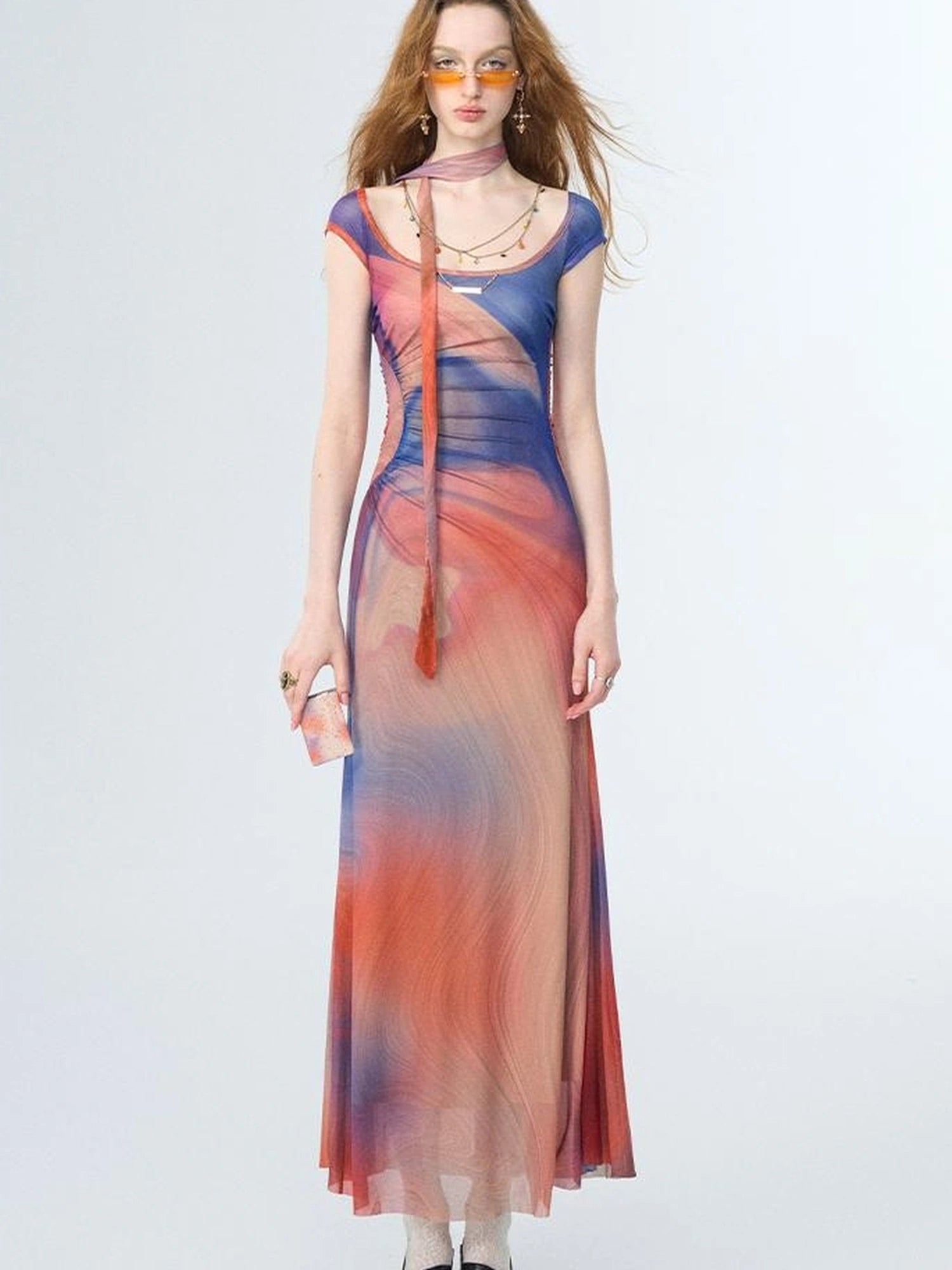 OfAkiva Oil Painting Floral Sundress