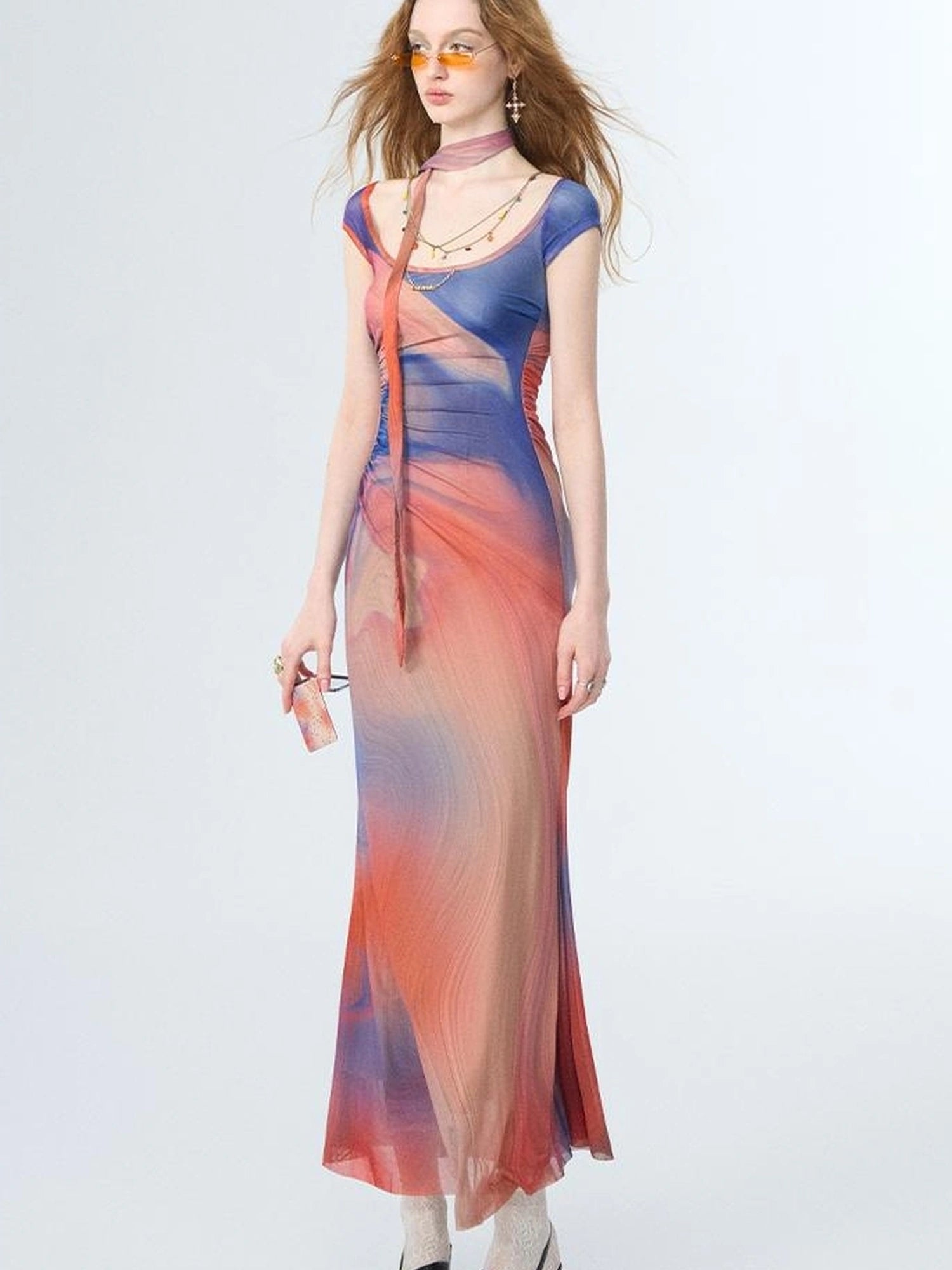 OfAkiva Oil Painting Floral Sundress