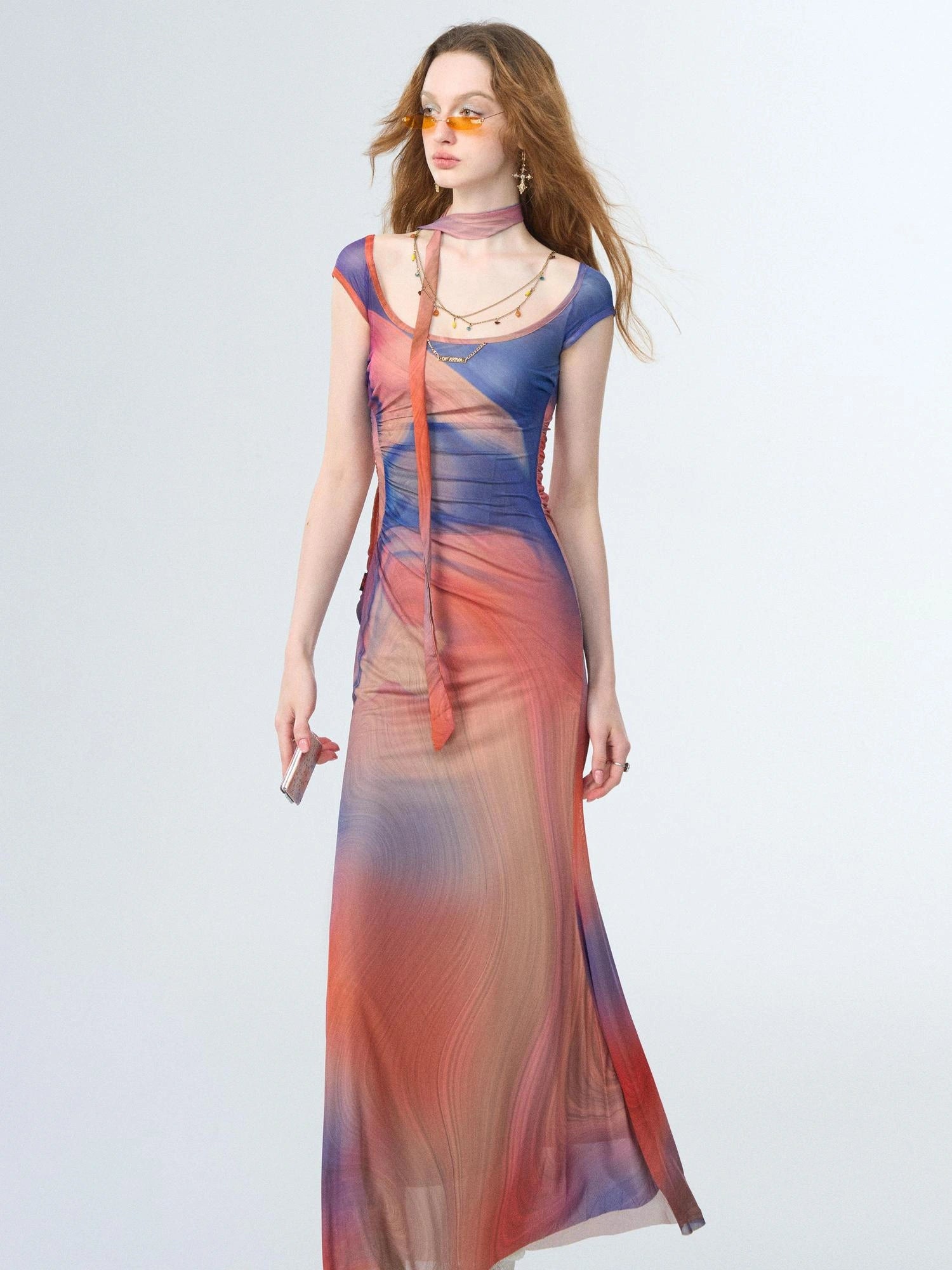 OfAkiva Oil Painting Floral Sundress