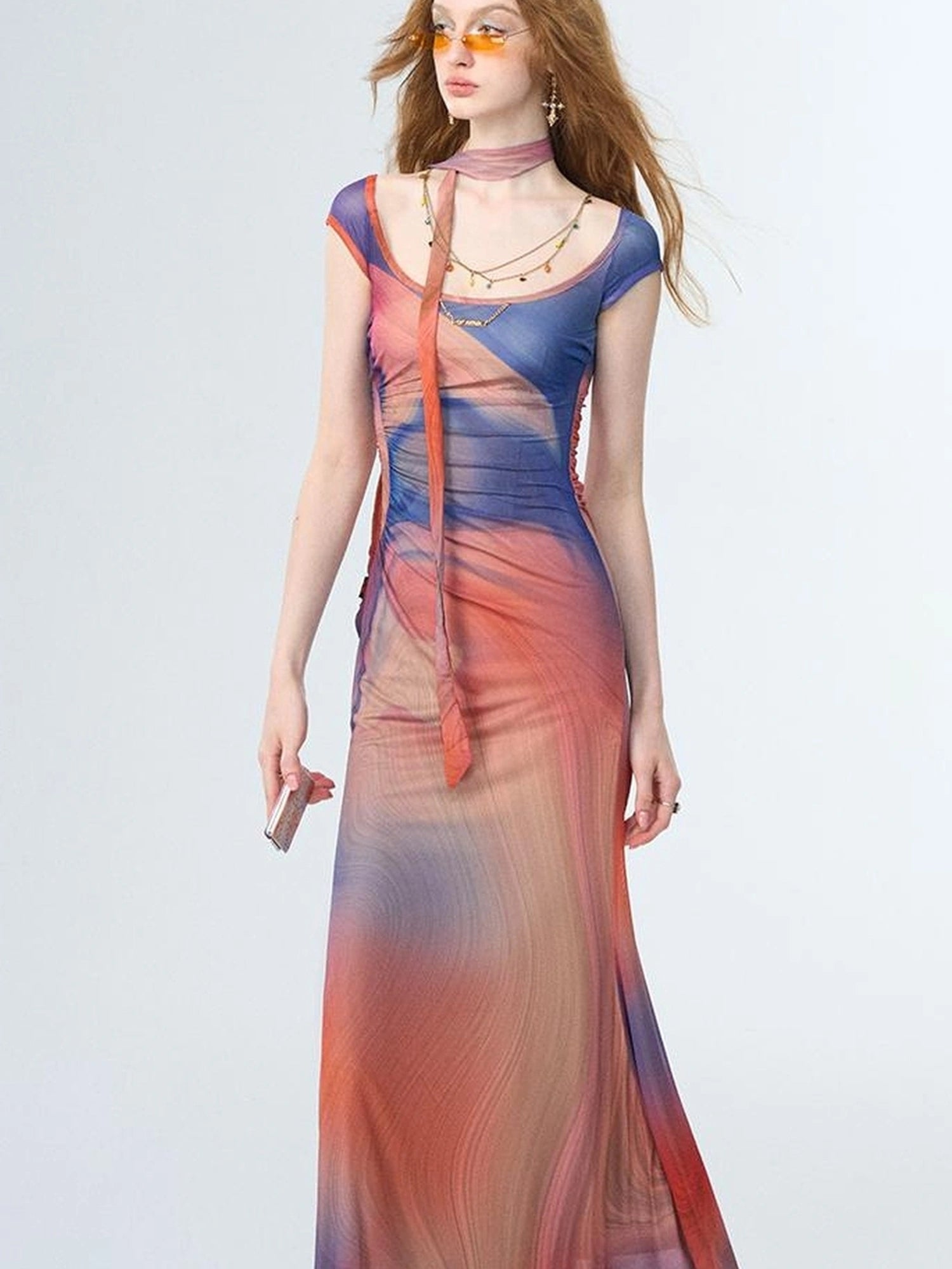 OfAkiva Oil Painting Floral Sundress