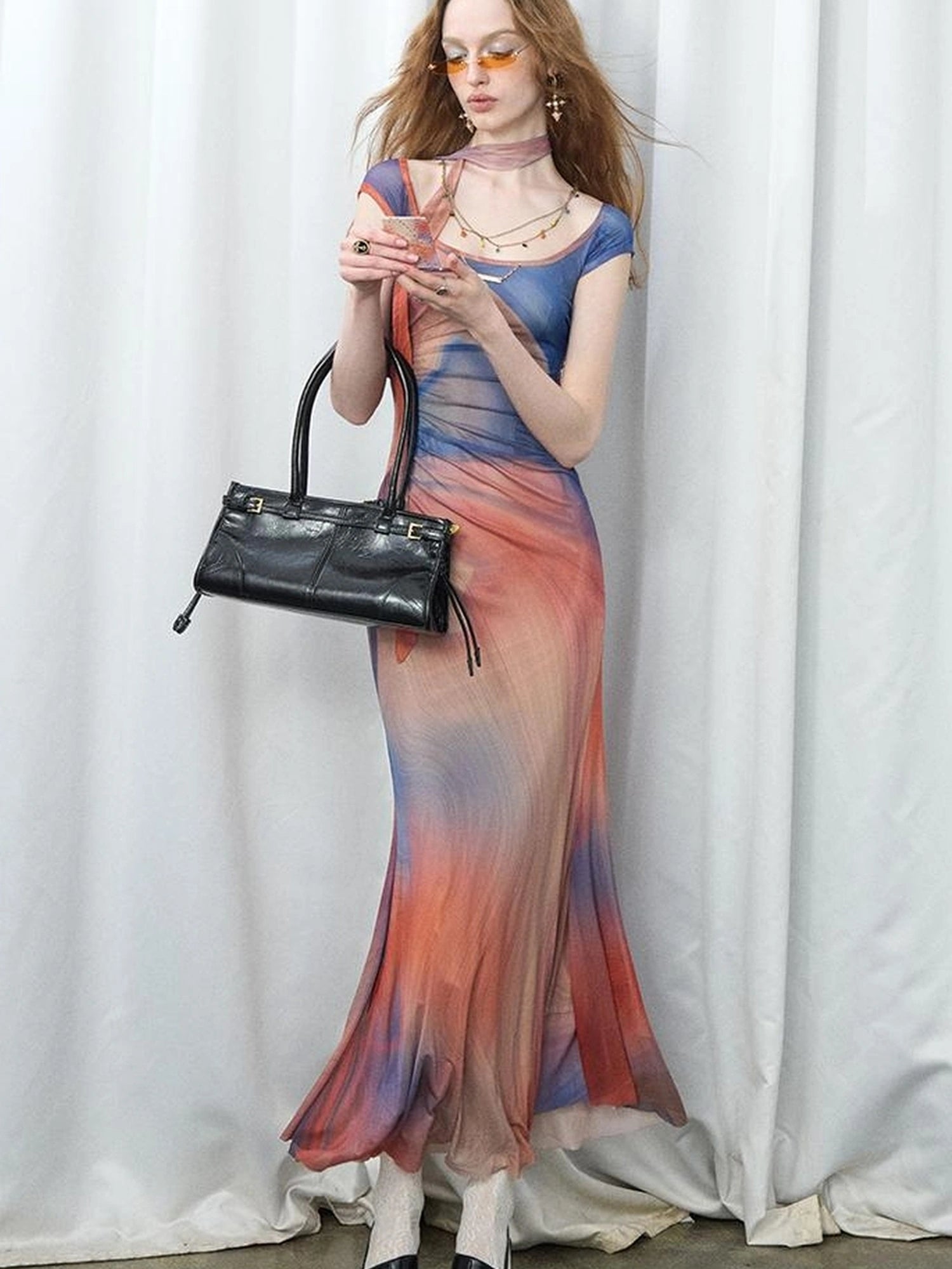 OfAkiva Oil Painting Floral Sundress