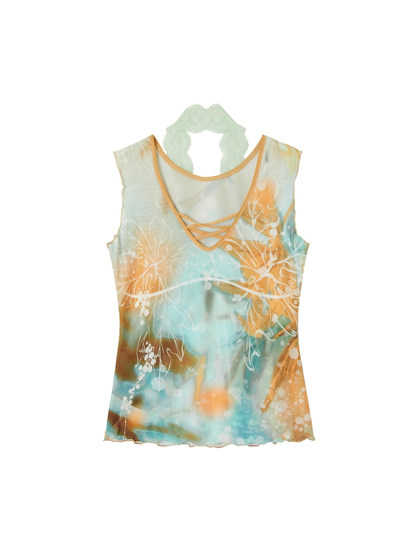 OfAkiva_Oil_Print_Tulle_Sleeveless_Asymmetric_Chiffon_Women&