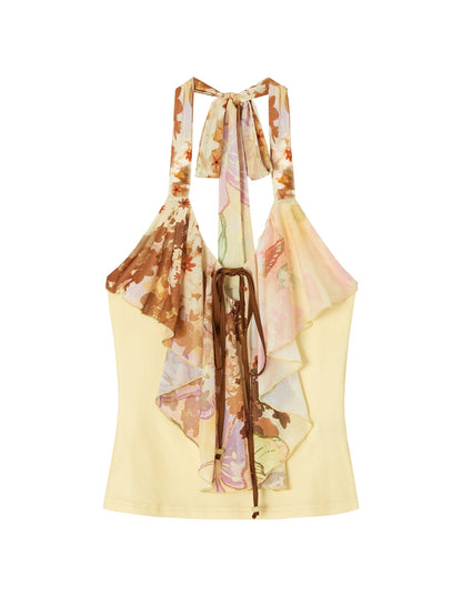 OfAkiva_Peach_Orange_Vintage_Ruffle_Halter_Women&
