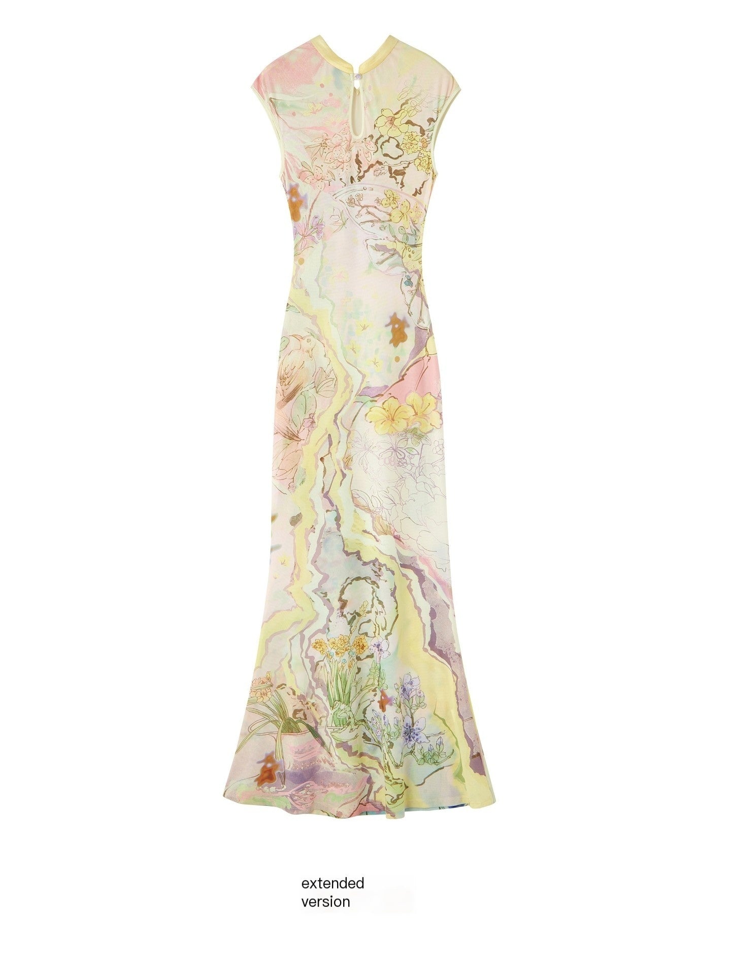 OfAkiva_Pink_Reversible_Printed_Cowl_Neck_Fishtail_Women&
