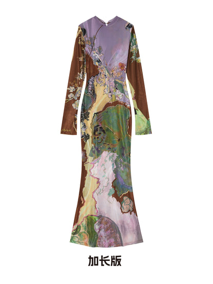 OfAkiva_Purple_Colorblock_Print_New_Chinese_Women&