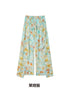 OfAkiva Relaxed Resort Printed Slit High Waist Women&