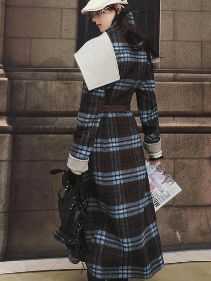 OfAkiva Reversible Manchester Tweed Long Coat