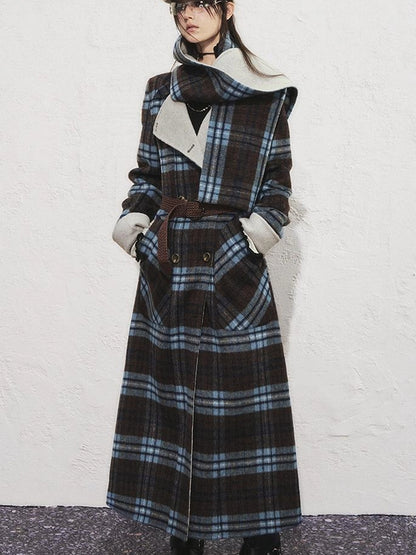 OfAkiva Reversible Manchester Tweed Long Coat