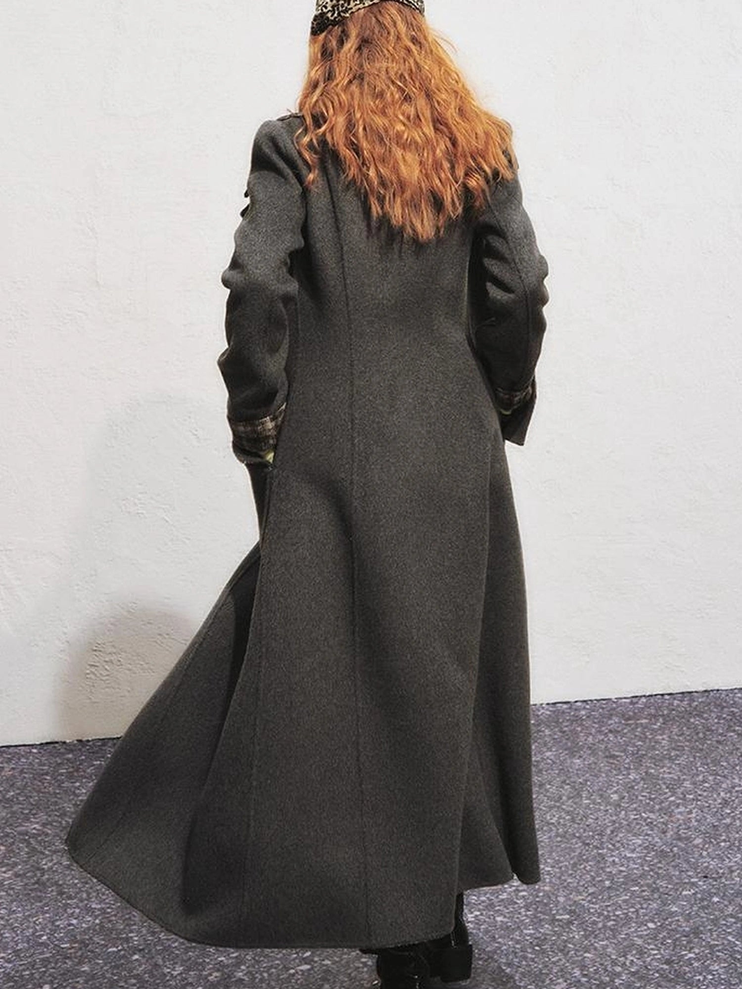 OfAkiva Reversible Manchester Tweed Long Coat