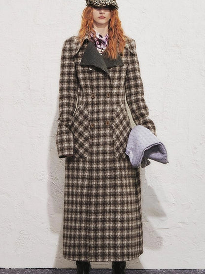 OfAkiva Reversible Manchester Tweed Long Coat