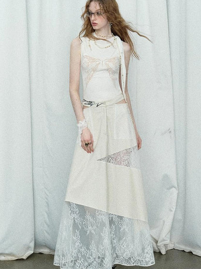 OfAkiva Roaming Dancer Butterfly Lace Applique Layered Vest