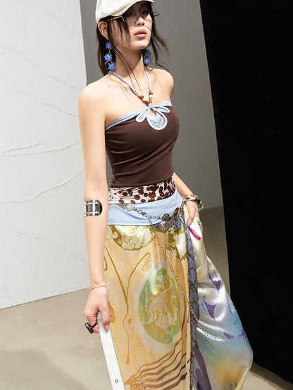 OfAkiva Roman Pleat Drape Wide Leg Trousers In Classical Aesthetic