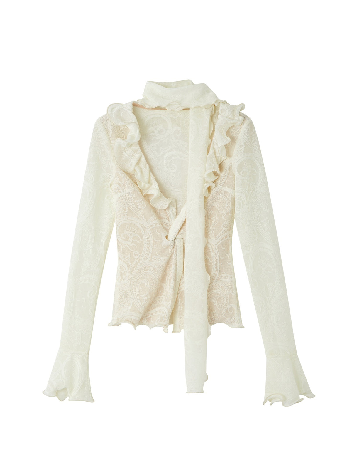 OfAkiva_Romantic_Knotted_Ruffle_Lace_Neck_Jacquard_Knit_Women&