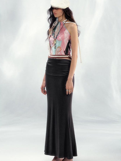 OfAkiva Satin Braided Strap Colorblock Reversible Women&