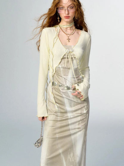 OfAkiva Secret Glaze Print Bodycon Dress