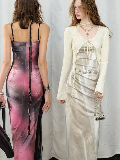 OfAkiva Secret Glaze Print Bodycon Dress