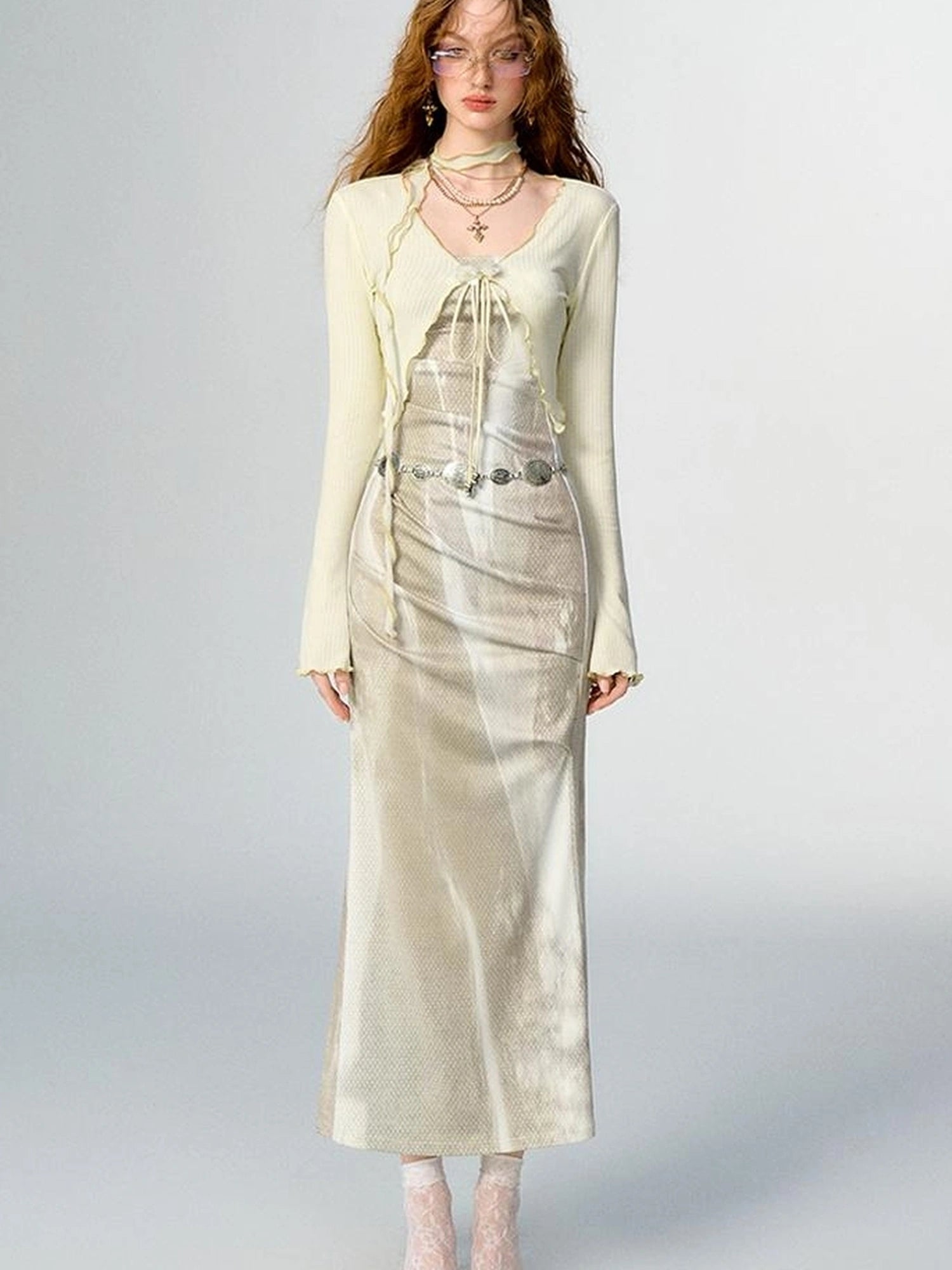 OfAkiva Secret Glaze Print Bodycon Dress