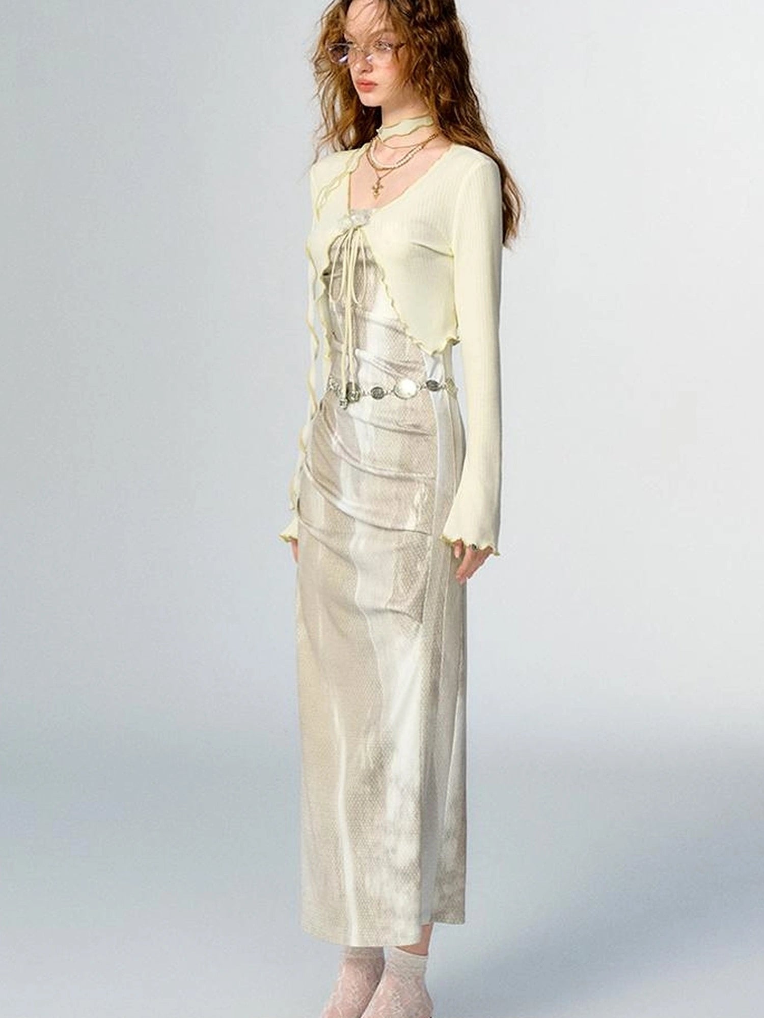 OfAkiva Secret Glaze Print Bodycon Dress