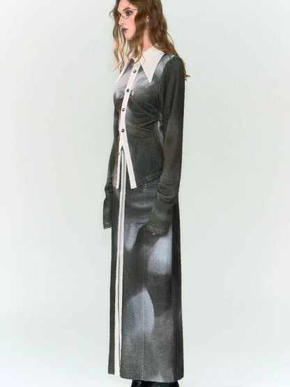 OfAkiva Silhouette Print Fleece Knit Set