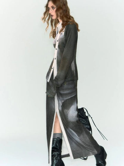 OfAkiva Silhouette Print Fleece Knit Set