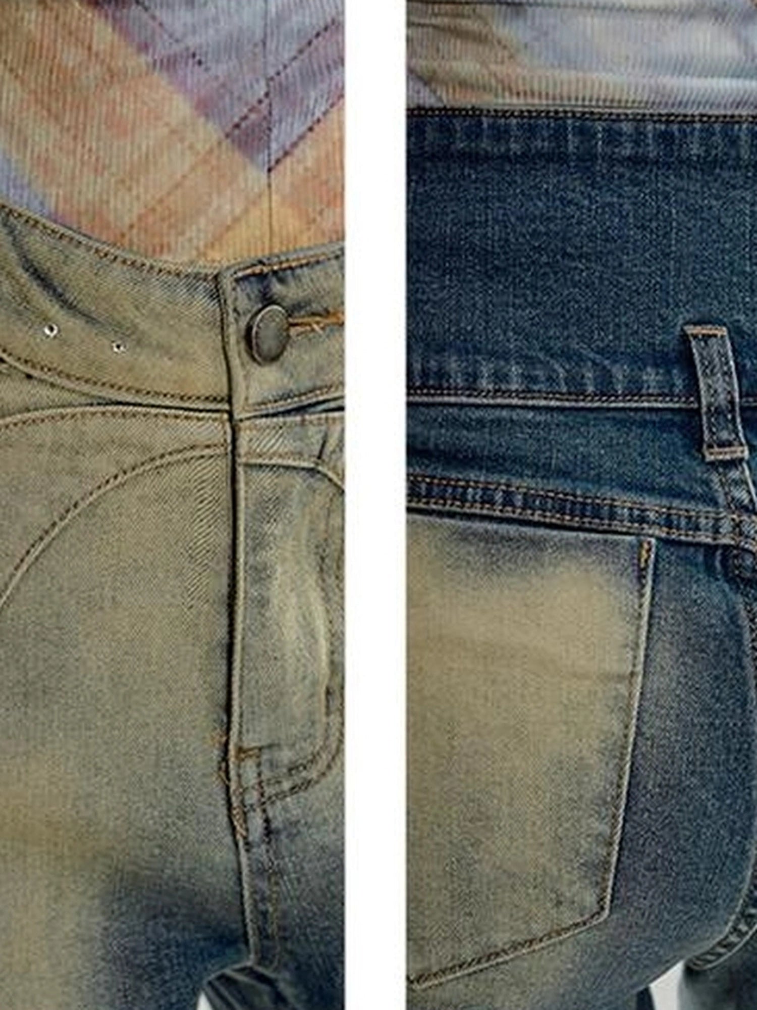 OfAkiva Skeleton Embroidered Washed Jeans With Studs