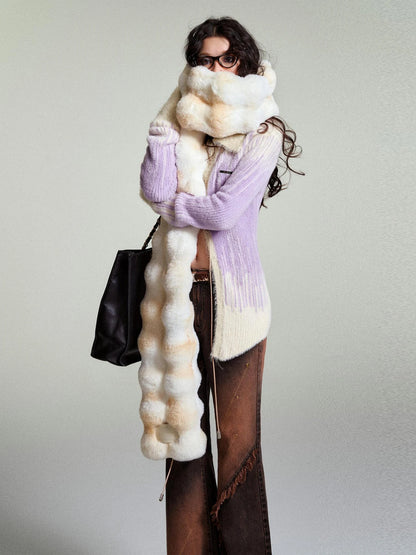 OfAkiva Soft Snowfall Douchi Knit Scarf