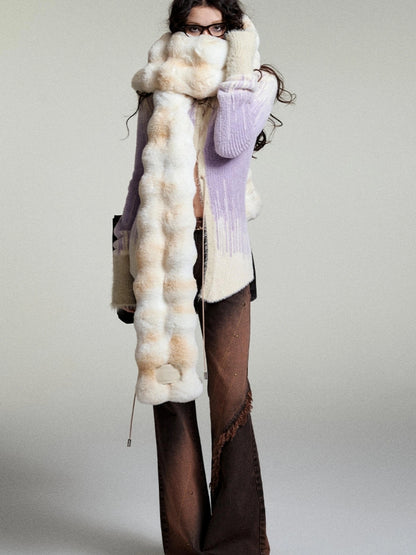 OfAkiva Soft Snowfall Douchi Knit Scarf