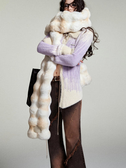 OfAkiva Soft Snowfall Douchi Knit Scarf