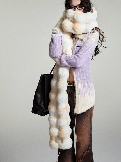 OfAkiva Soft Snowfall Douchi Knit Scarf