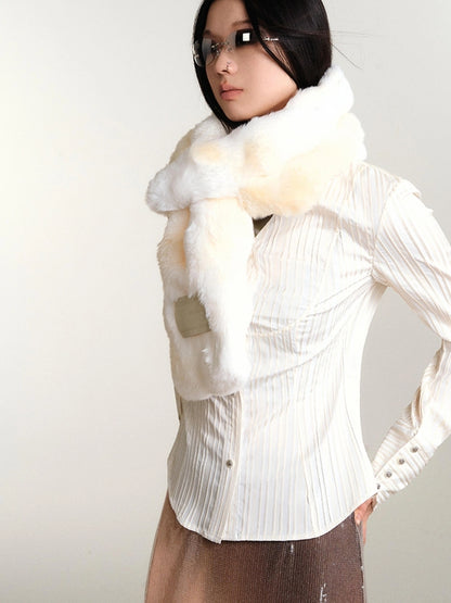 OfAkiva Soft Snowfall Douchi Knit Scarf