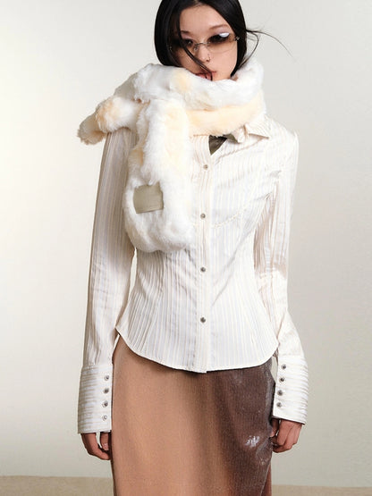 OfAkiva Soft Snowfall Douchi Knit Scarf