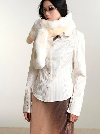 OfAkiva Soft Snowfall Douchi Knit Scarf