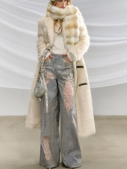 OfAkiva Soft Snowfall Douchi Knit Scarf