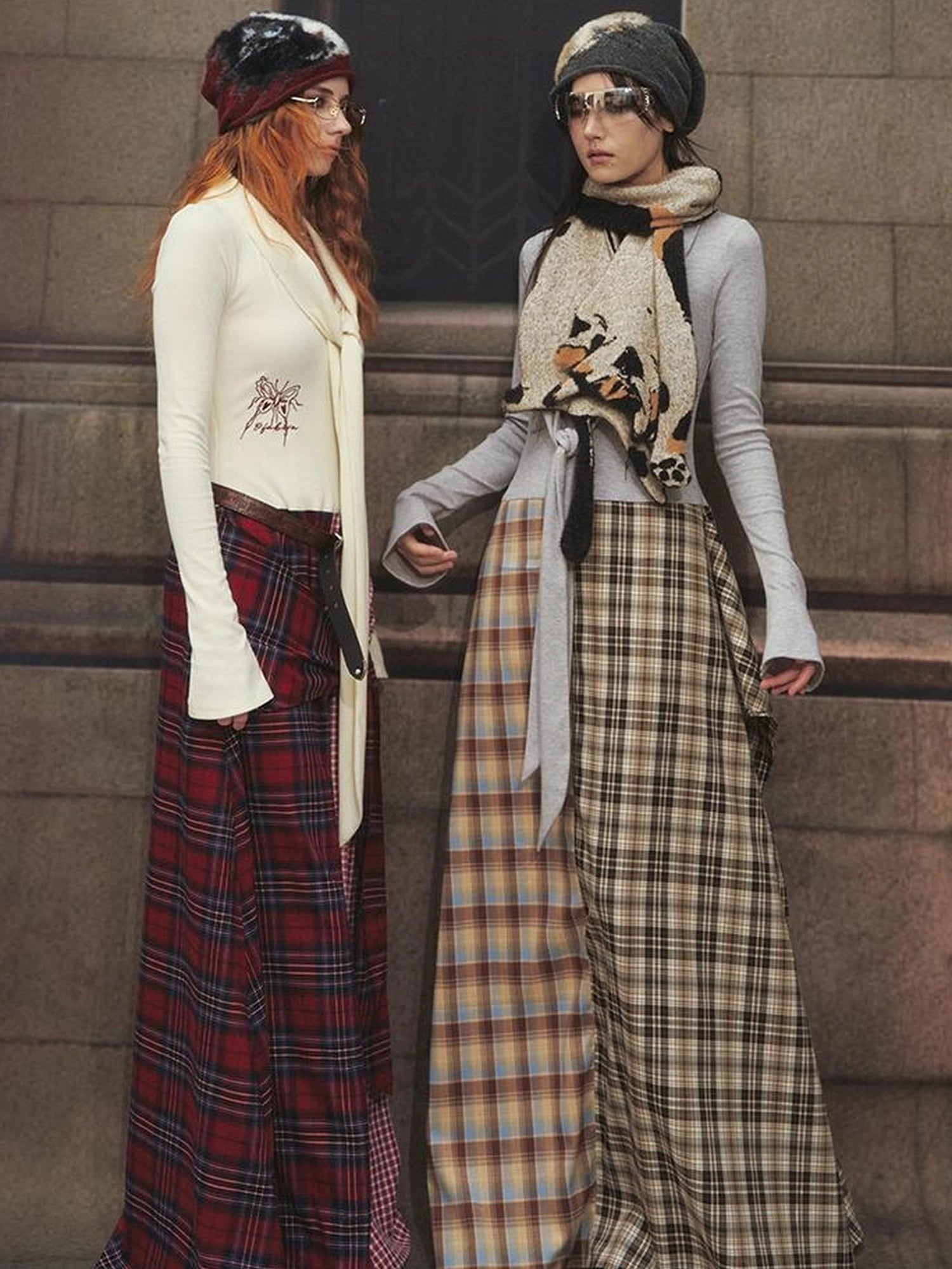 OfAkiva Stretchy Calico Cat Knit Scarf