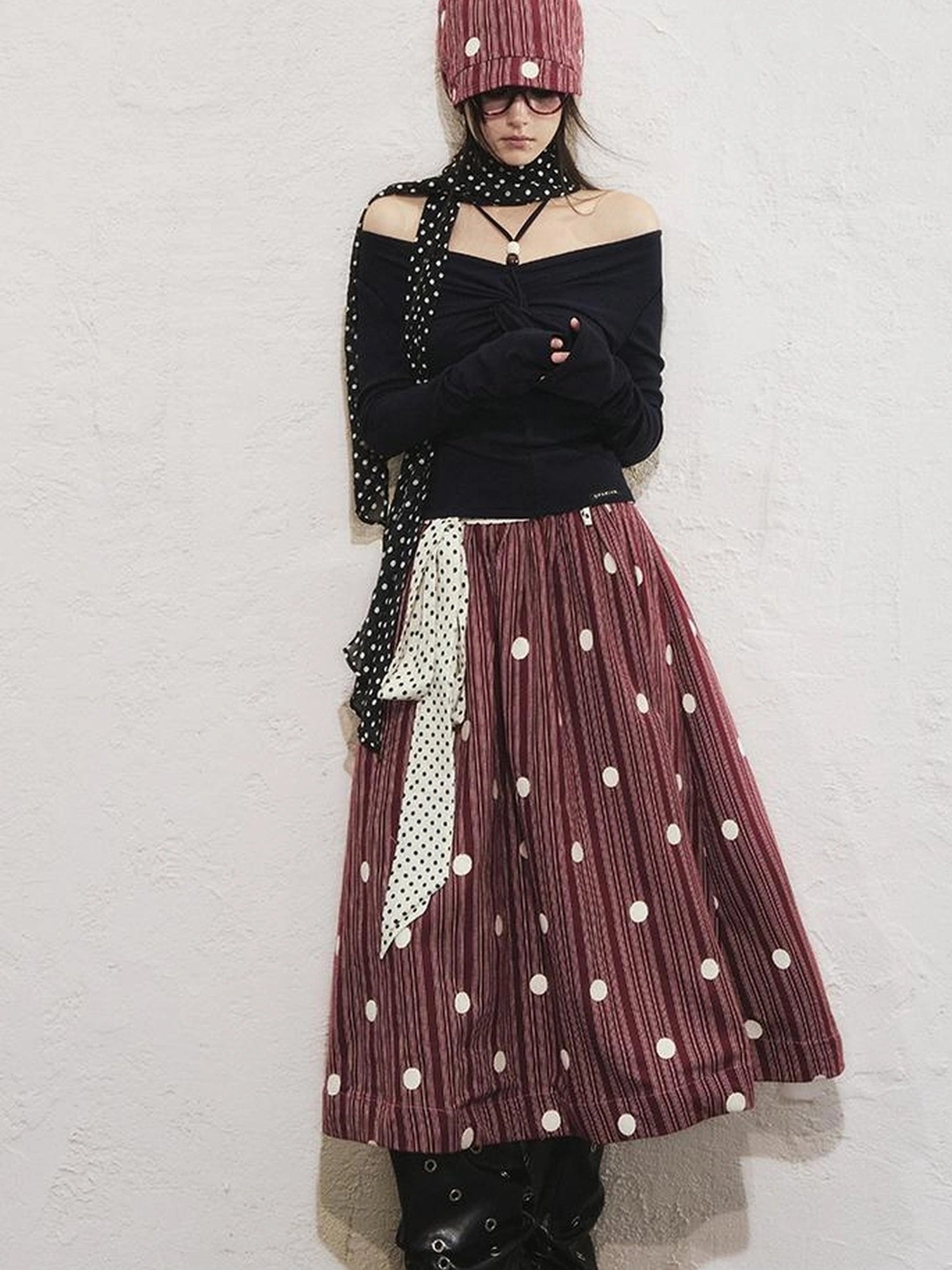 OfAkiva Sunset Love Knot Shoulder Beaded T-shirt