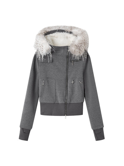 OfAkiva_Thick_Knit_Hooded_Zip_Multi_Pocket_Slim_Fit_Two_Piece_Women_Jacket_Pants_Suits_MISSTT