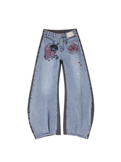 OfAkiva_Two_Tone_Cat_Floral_Embroidered_Asymmetric_Pocket_Women&