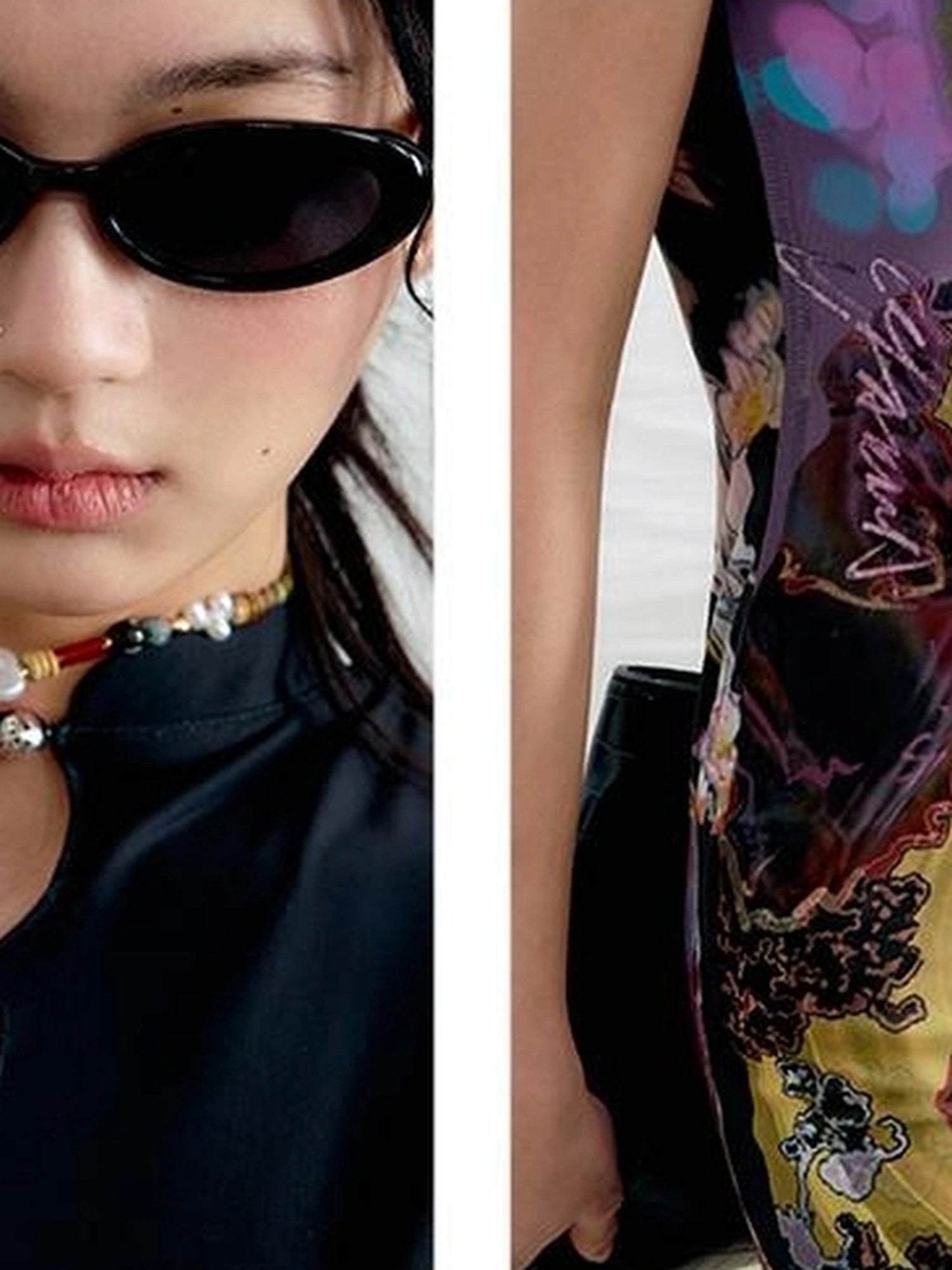 OfAkiva Two Tone Reversible Floral Qipao Dress