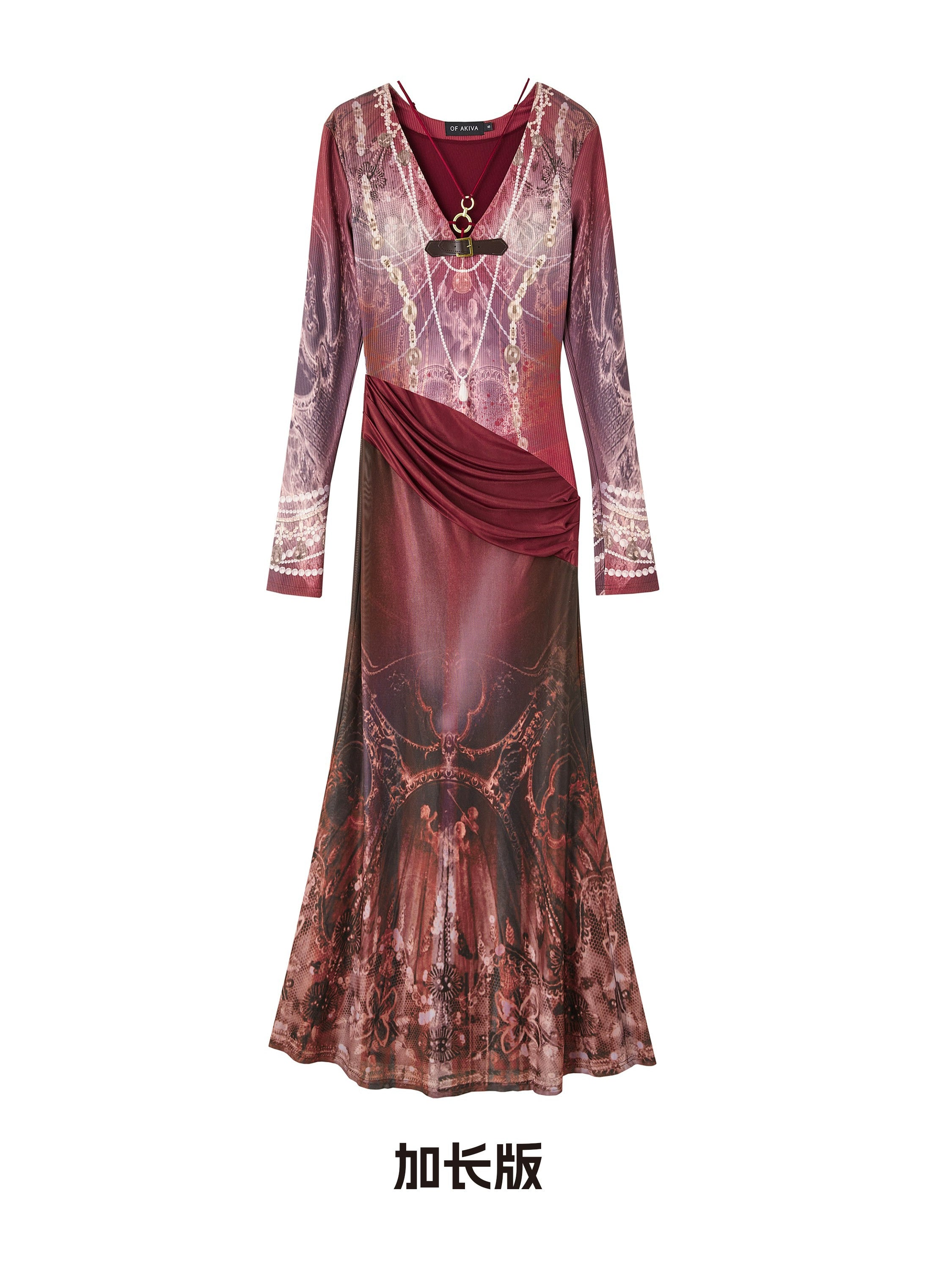 OfAkiva_V-Neck_Fishtail_Maxi_Dress_With_Floral_Print_MISSTT